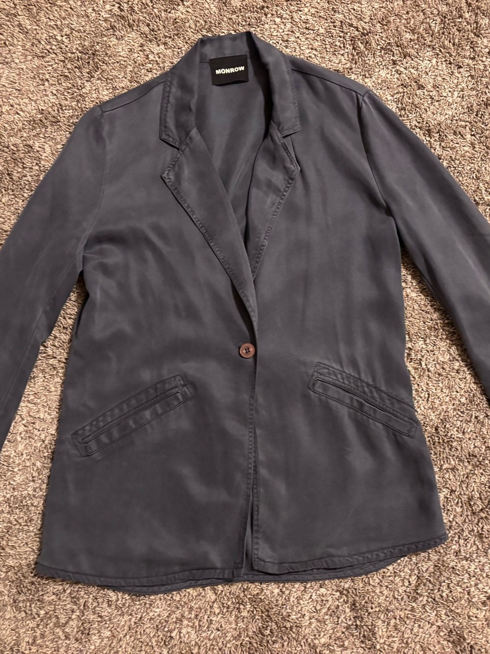 Charcoal Relaxed Blazer Jacket – Size S - Picture 2 of 9